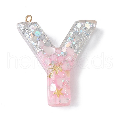 Resin Pendants RESI-B029-01P-Y-1