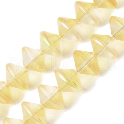 Electroplate Glass Beads Strands EGLA-G038-01A-HP02-1