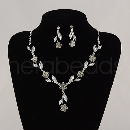 Alloy Rhinestone Jewelry Sets FS-WG30807-01-1