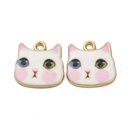 Alloy Enamel Pendants ENAM-V002-04G-06-1