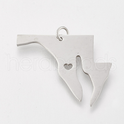 Tarnish Resistant 201 Stainless Steel Pendants STAS-T038-57-1