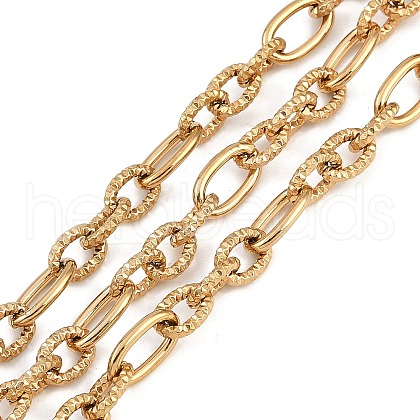 Ion Plating(IP) 304 Stainless Steel Twist Oval Link Chains CHS-K017-03G-1
