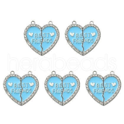 Alloy Enamel Split Pendant ENAM-YW0003-81B-1