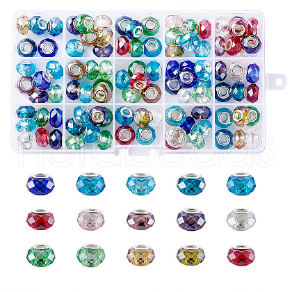 Glass European Beads GPDL-TA0001-01-1