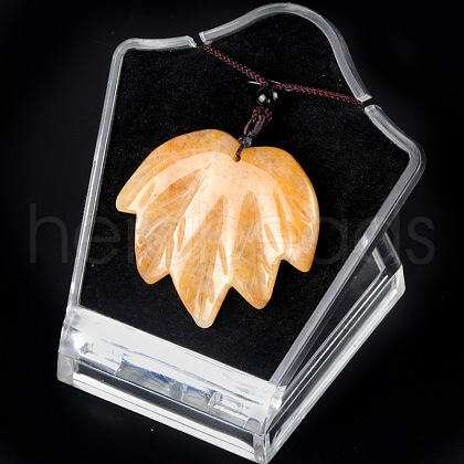 Natural Yellow Jasper Pendants Necklaces PW-WG25252-04-1