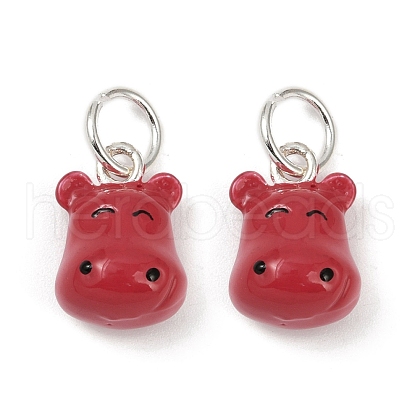 Alloy Enamel Animal Cartoon Charms PALLOY-R158-04S-02-1