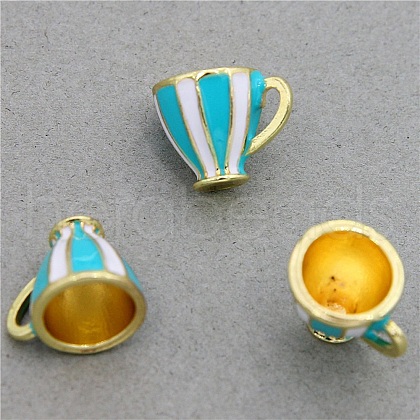 Alloy Enamel Pendants ENAM-CJC0002-37KCG-04-1