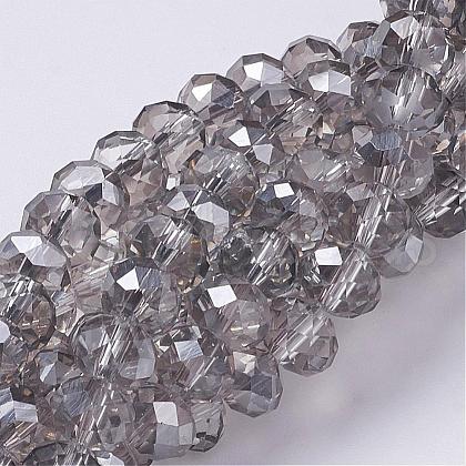 Electroplate Glass Beads Strands X-GR8MMY-01S-1