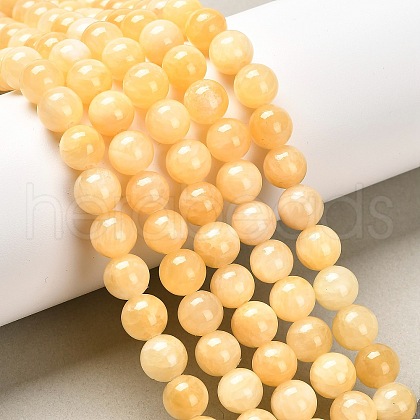 Natural Topaz Jade Beads Strands X-G-E266-11A-8mm-1