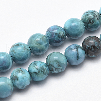 Natural Marble Beads Strands X-G-K211-8mm-E-1