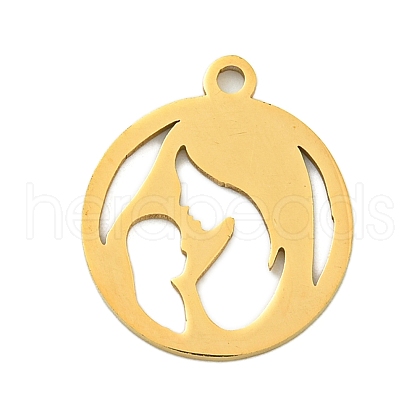 Mother's Day 201 Stainless Steel Pendants STAS-M015-26G-1