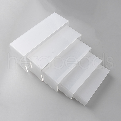 5Pcs 5 Sizes Acrylic Display Risers ODIS-WH0017-092-1