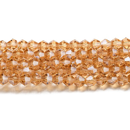 Transparent Electroplate Glass Beads Strands EGLA-A039-T4mm-A18-1