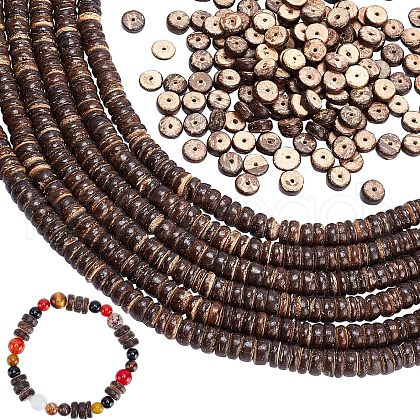 SUPERFINDINGS 6 Strands CocoNut Beads Strands COCB-FH0001-03-1