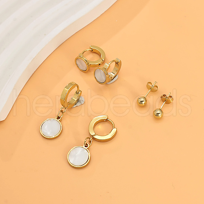 3 Pairs Elegant Stainless Steel Earring Sets OF1161-7-1
