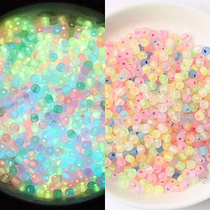 Luminous Translucent Glass Seed Beads PW-WGC2259-13-1