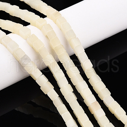 Natural White African Opal Beads Strands G-T140-44B-03-1