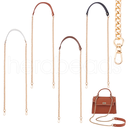 WADORN 4Pcs 4 Colors Imitation Leather Crossbody Long Purse Straps FIND-WR0009-03G-1