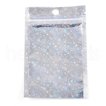 Glitter Holographic Star Plastic Packaging Yin-yang Zip Lock Bags OPP-N002-02H-1