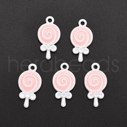 Spray Painted Alloy Enamel Pendants ENAM-R136-34A-1