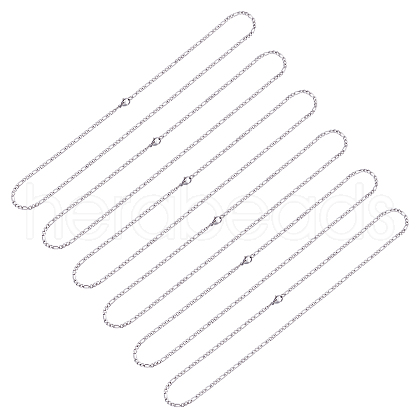 UNICRAFTALE 304 Stainless Steel Figaro Chain Necklaces NJEW-UN0001-29P-1