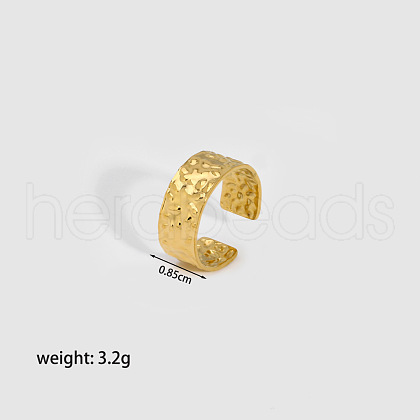 Stainless Steel Adjustable Open Cuff Rings for Women IM9526-2-1