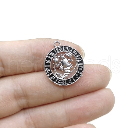 Constellation Themes Alloy Rhinestone Pendants PW-WG6B97D-10-1