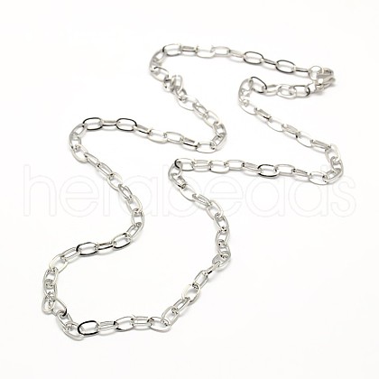 304 Stainless Steel Cable Chain Necklace Making X-STAS-A028-N091P-1