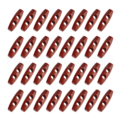 Unicraftale 50Pcs 2-Hole Wood Buttons BUTT-UN0001-28B-01-1