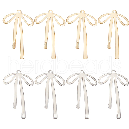 GOMAKERER 8Pcs 2 Colors Brass Pendants KK-GO0001-68-1