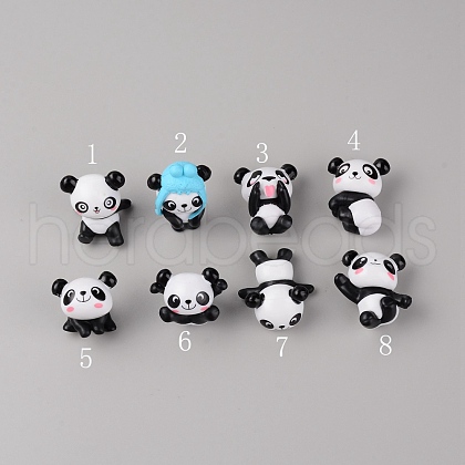 Cute Plastic Panda Display Decorations Sets DJEW-WH0033-47-1