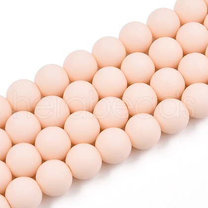 Opaque Glass Beads Strands GLAA-T032-P8mm-MD09-1