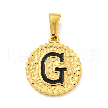 Ion Plating(IP) 304 Stainless Steel Enamel Pendants STAS-R231-19G-G-1