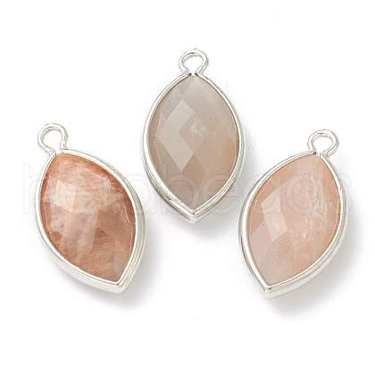 Natural Sunstone Pendants G-B009-01P-C-1