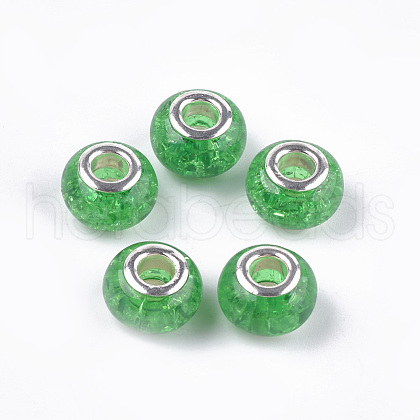 Crackle Resin European Beads RPDL-S012-B17-1