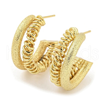 Rack Plating Brass Stud Earrings EJEW-K263-22G-1