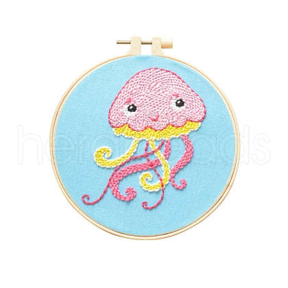 Animal Theme DIY Display Decoration Punch Embroidery Beginner Kit SENE-PW0003-073S-1