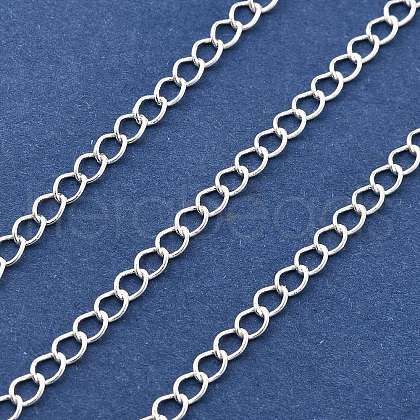 Brass Curb Chains KK-P304-02B-S-1