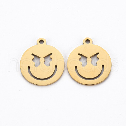 Ion Plating(IP) 201 Stainless Steel Pendants STAS-Q240-061G-1