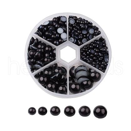 1Box ABS Plastic Imitation Pearl Dome Cabochons SACR-X0002-25-B-1