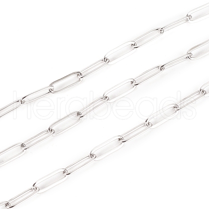 Tarnish Resistant 304 Stainless Steel Paperclip Chains STAS-K209-07P-1