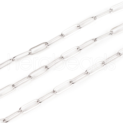 304 Stainless Steel Paperclip Chains STAS-K209-07P-1