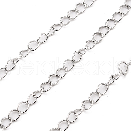 Brass Curb Chains KK-P304-02A-P-1