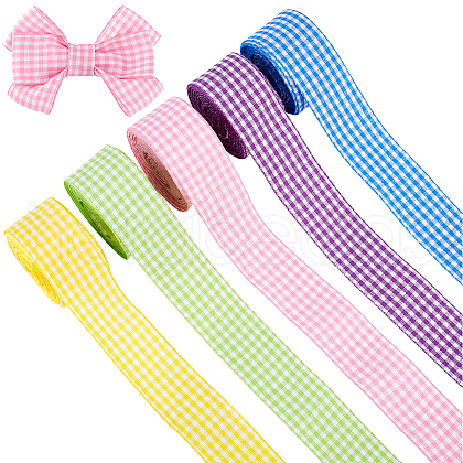   25 Yards 5 Colors Polyester Ribbon OCOR-PH0004-20-1