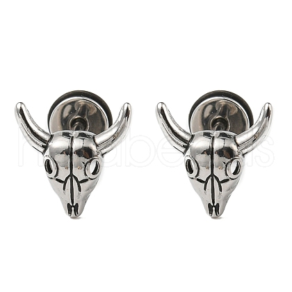 304 Stainless Steel Stud Earrings EJEW-Z034-14AS-1