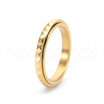 Rotatable Version Korean StyleRotatable Stainless Steel Finger Ring for Men's PW-WGAB2A4-13-1