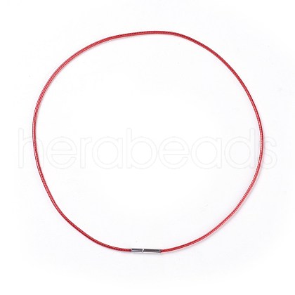 Waxed Polyester Cord Necklace Making MAK-I011-05-A-02-1