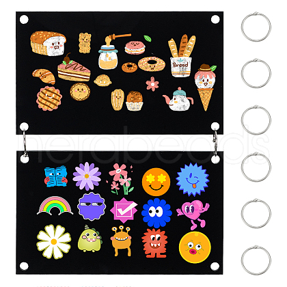 BENECREAT 2Pcs Acrylic Sticker Display Stand Holder ODIS-BC0001-18B-1