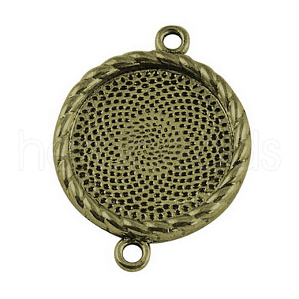 Zinc Alloy Cabochon Connector Settings X-PALLOY-A15774-AB-FF-1