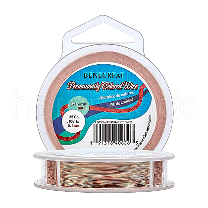 Round Copper Wire for Jewelry Making CWIR-BC0004-0.2mm-02-1